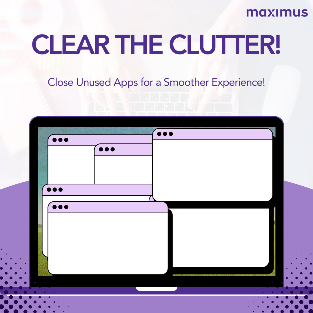 Visual design sample: Manage Open Apps productivity graphic