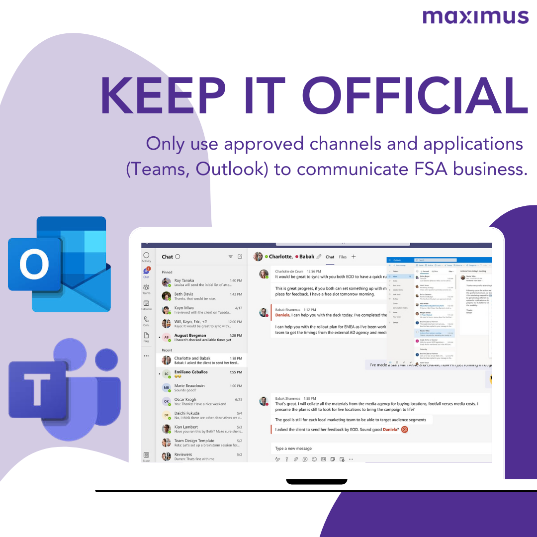 Visual design sample: Use Approved Channels security awareness graphic